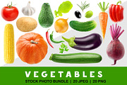 20 fresh vegetables, an Object Graphic by Fruits+Veggies (Thumbnail 1 of 3)