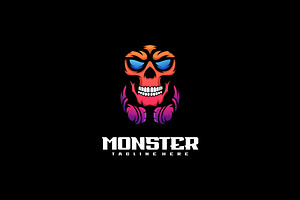 Monster Gradient Colorful Logo., a Branding & Logo Template by ModalTampang