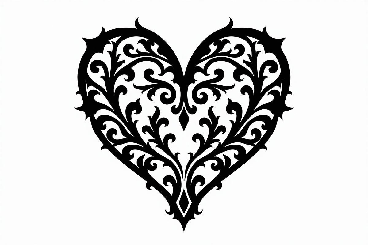 Floral Heart Silhouette Set, an Illustration by Gfx_Store (Photo 19 of 21)