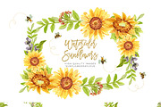 Sunflower Honey Bees Clipart, an Illustration by Sunflower Day Love (Thumbnail 5 of 5)