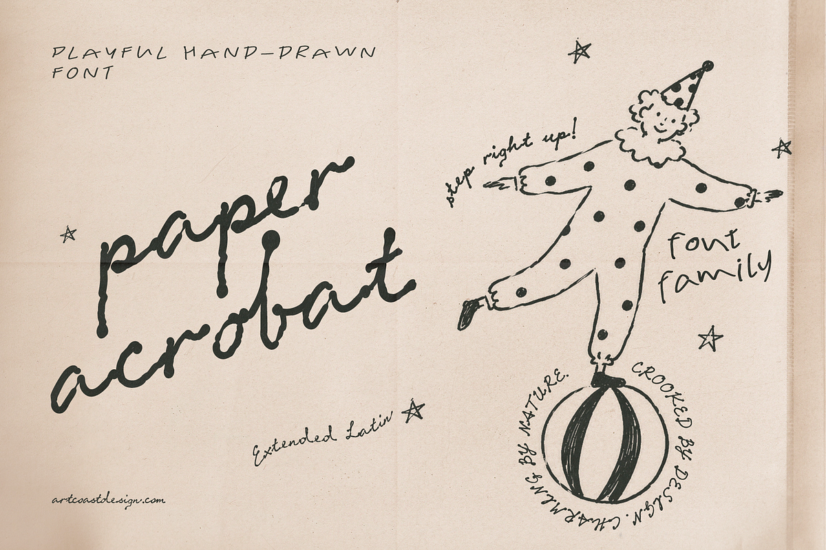 Paper Acrobat – Handwritten Font, a Handwritten Font by nadispasibenko (Photo 1 of 11)