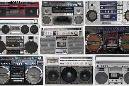 Vintage stereo boombox background, an Arts & Entertainment Photo by BOOCYS