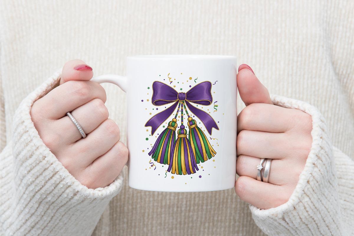 Coquette Tassel Mardi Gras Png, an Illustration by designcity5 (Photo 7 of 9)