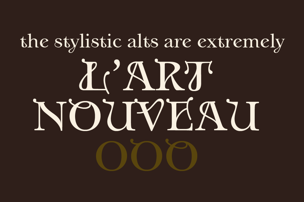 Anges - stylistic Art Nouveau font, a Serif Font by TypeFaith Fonts (Photo 11 of 13)