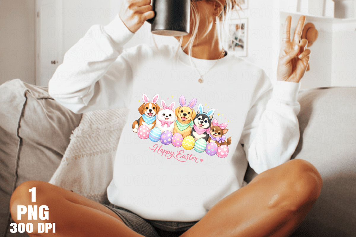 Easter Dogs Family Bunny Sublimation, an Illustration by Daily.Designs (Photo 2 of 4)