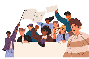 Banner or flag template used by, a Person Illustration by Elegant Solution