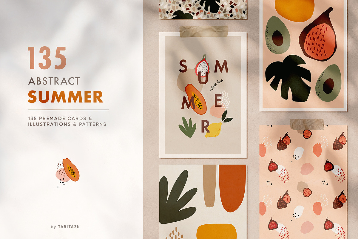 Abstract geometric summer set, a Decorative Illustration by Tabita's shop (Photo 1 of 20)