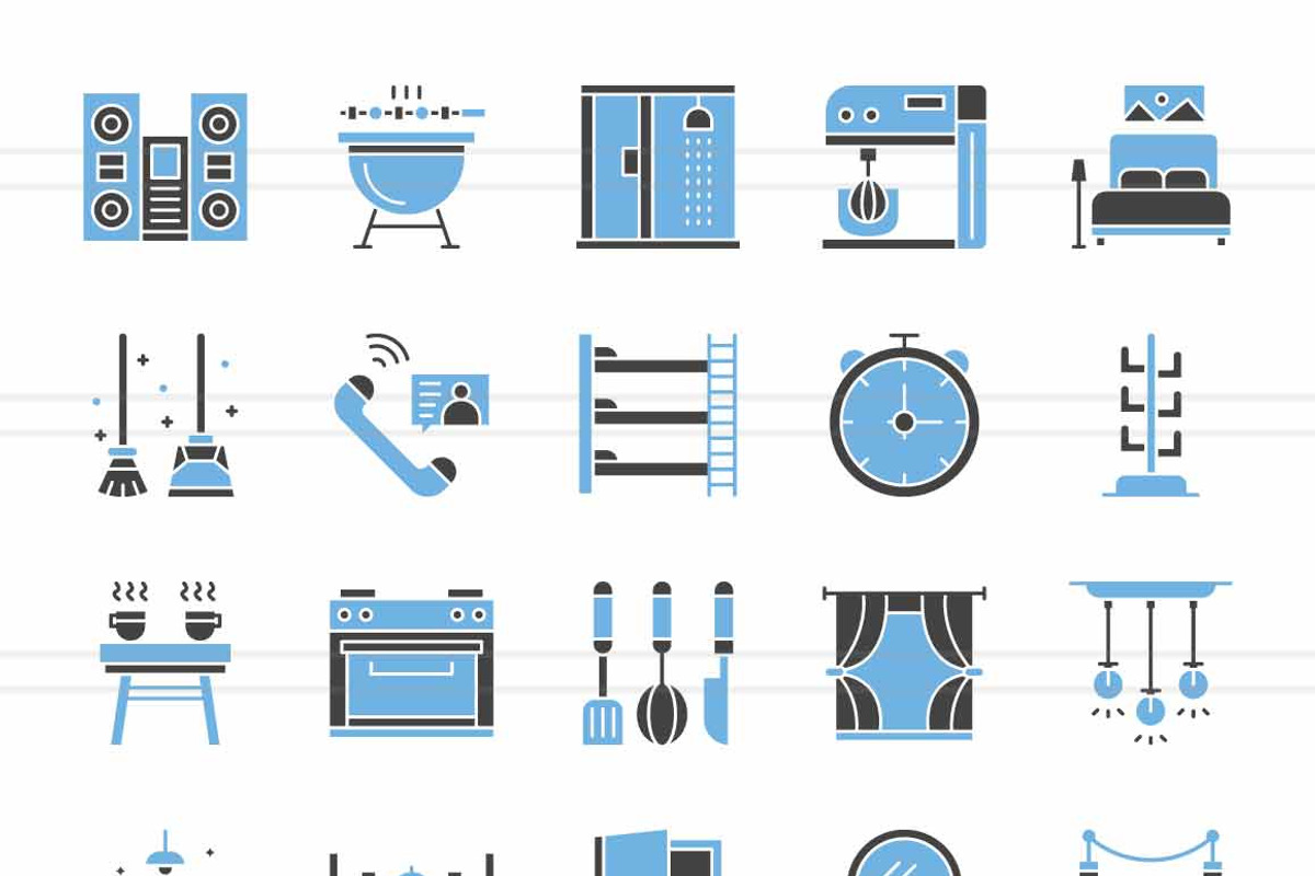 Home Blue & Black Icons, an Icon by IconBunny (Photo 2 of 2)