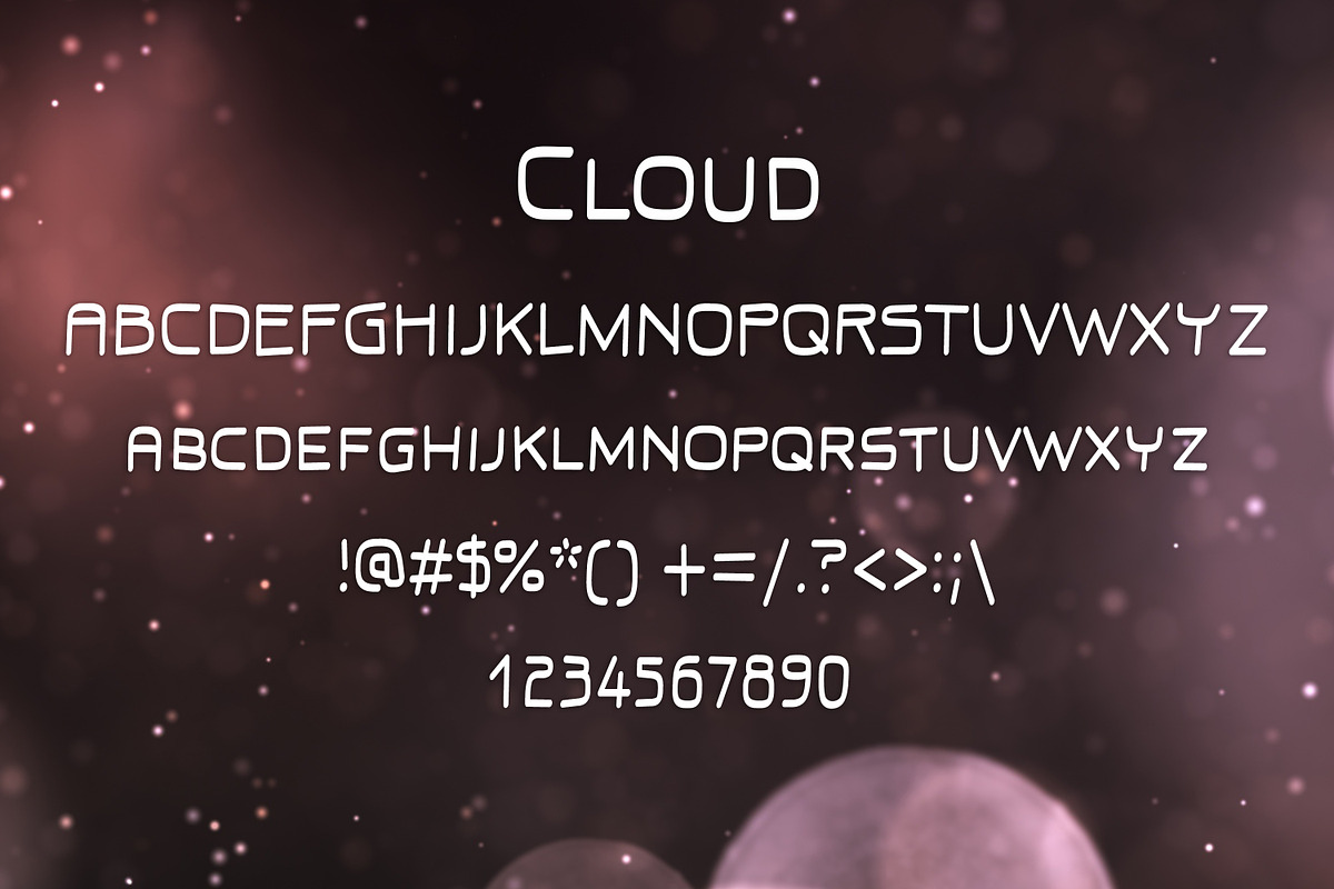 CLOUD font preview 2