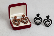 Heart Shape Earring Laser Cut File, an Object Graphic by Amazin_art (Thumbnail 6 of 6)