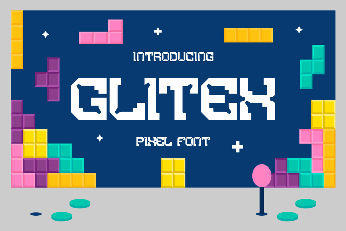 Glitex Pixel Font, a Font by PutraCetol Studio (Photo 1 of 5)