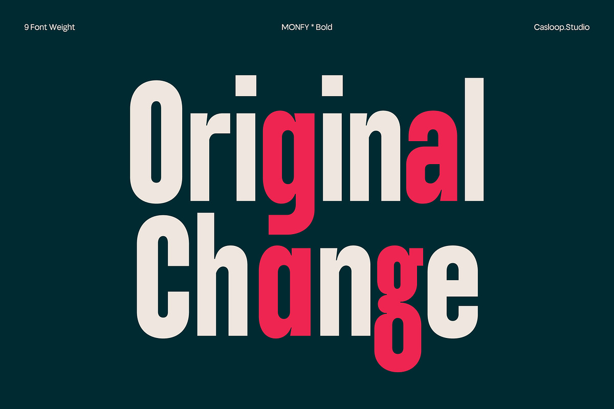 Monfy – Bold Condensed Typeface, a Sans Serif Font by Casloop Studio (Photo 3 of 10)