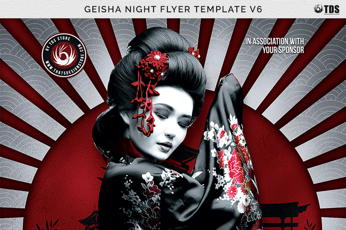 Geisha Night Flyer Template V6, a Flyer Template by ThatsDesignArt (Photo 7 of 7)