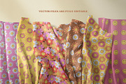 Smiley Flowers Retro Patterns, a Pattern Graphic by Tiger and Flower (Thumbnail 6 of 20)