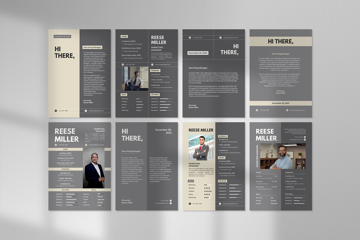 Resume Kit Minimalist Canva Template, a Resume Template by Brandearth RRGraph (Photo 10 of 11)