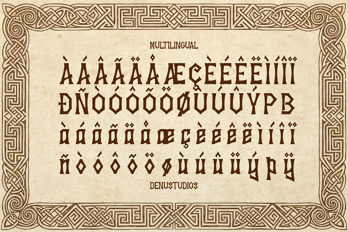North Eternal | Runic Display Font, a Blackletter Font by Denustudios (Photo 10 of 11)