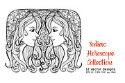 Decorative Zodiac signs, a Decorative Illustration by Elen-Lane (Thumbnail 3 of 5)