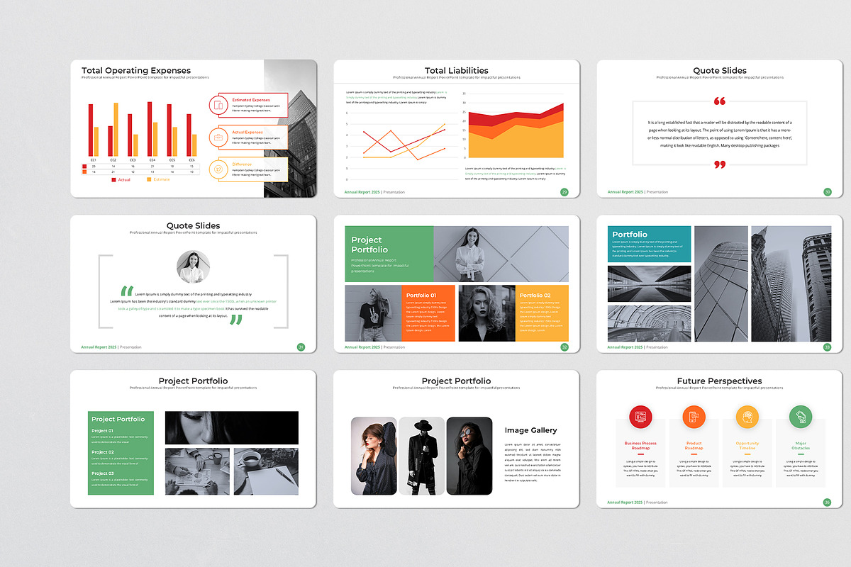 Annual Report PowerPoint Template, a Presentation Template by Design Vault (Photo 5 of 9)