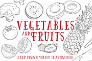 Vintage Vegetables & Fruits Kit, a Food Illustration by kulturrrno (Thumbnail 1 of 5)