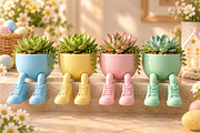 Sneaker Leg Plant Pot 3D STL, a Scene 3D Model by Layerology (Thumbnail 2 of 3)