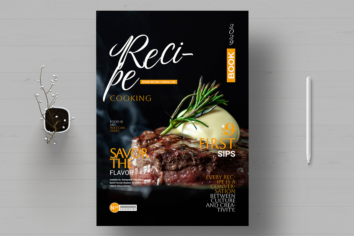 Cook Book Magazine Cover Template, a Magazine Template by MightyDesign (Photo 1 of 8)