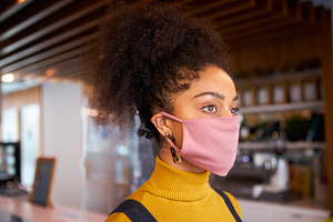 Female african coffee shop owner wea featuring female, coffee shop, and owner