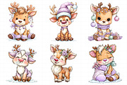 Funny Christmas Reindeer Clipart, an Illustration by Daily.Designs (Thumbnail 5 of 5)