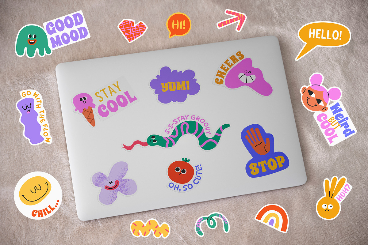 250+ Funky Digital Planner Kit, a Decorative Illustration by IuliiaSavko (Photo 14 of 22)