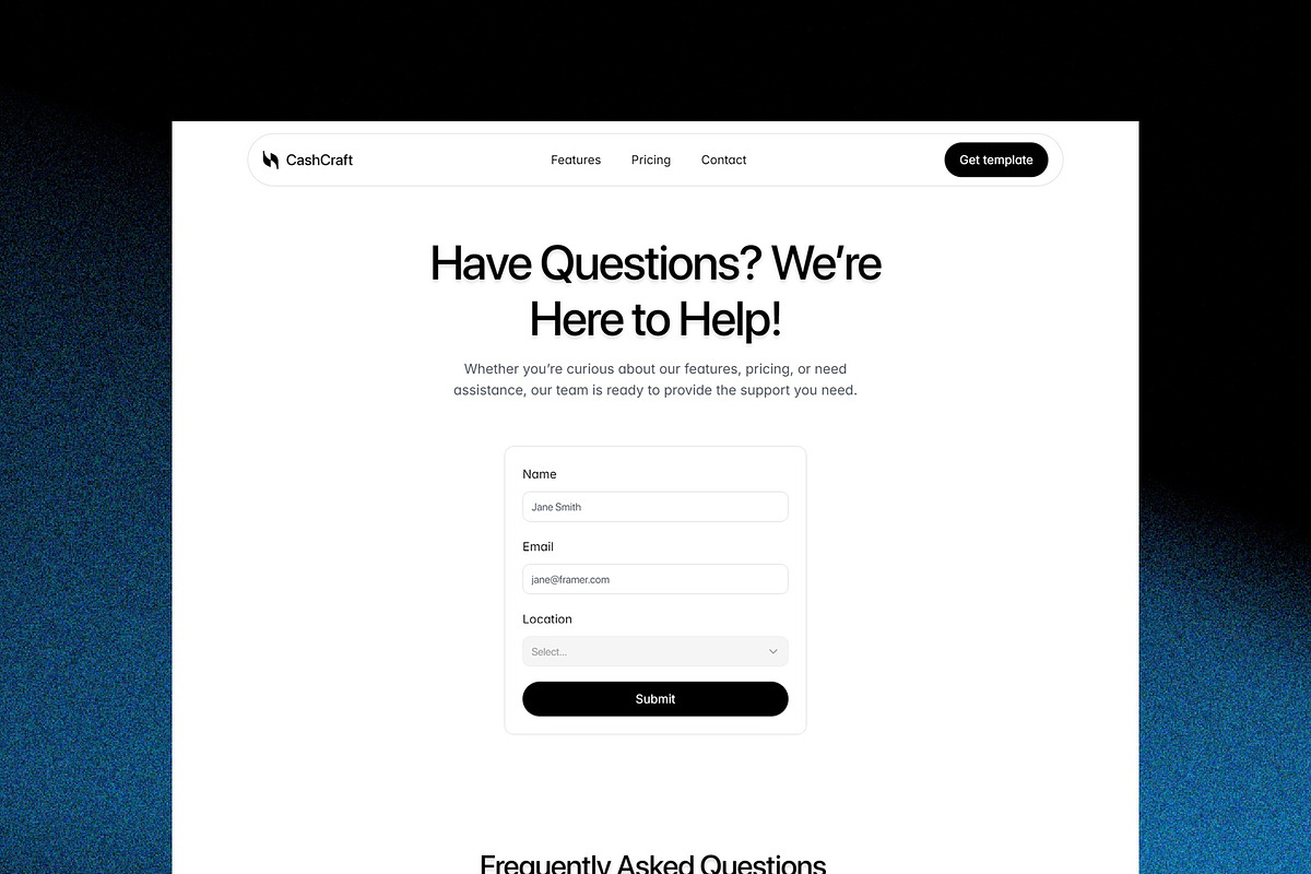 Modern Framer Landing Page, an UI Kit Template by fasfashan (Photo 2 of 4)