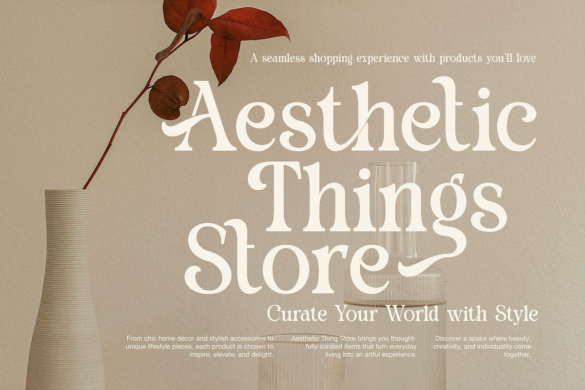 Rumie Denim Elegant Serif Font, a Serif Font by Graphicxell (Photo 4 of 8)