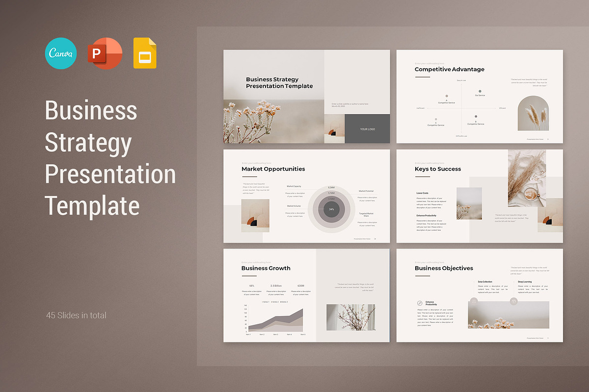 Business Strategy Template CANVA, a Presentation Template by ...