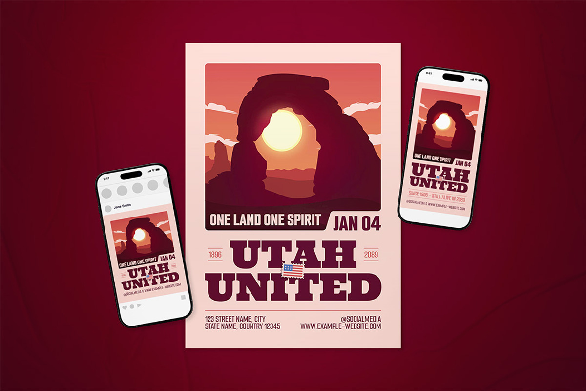 Utah's Admission To The Union Flyer, a Flyer Template by The Good Store (Photo 1 of 2)