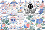 Whimsical Summer Clipart PNG, an Illustration by DreamArtGraphic (Thumbnail 1 of 8)