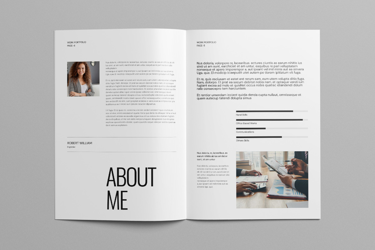Design Portfolio Canva Template, a Brochure Template by Pixelpick (Photo 3 of 9)
