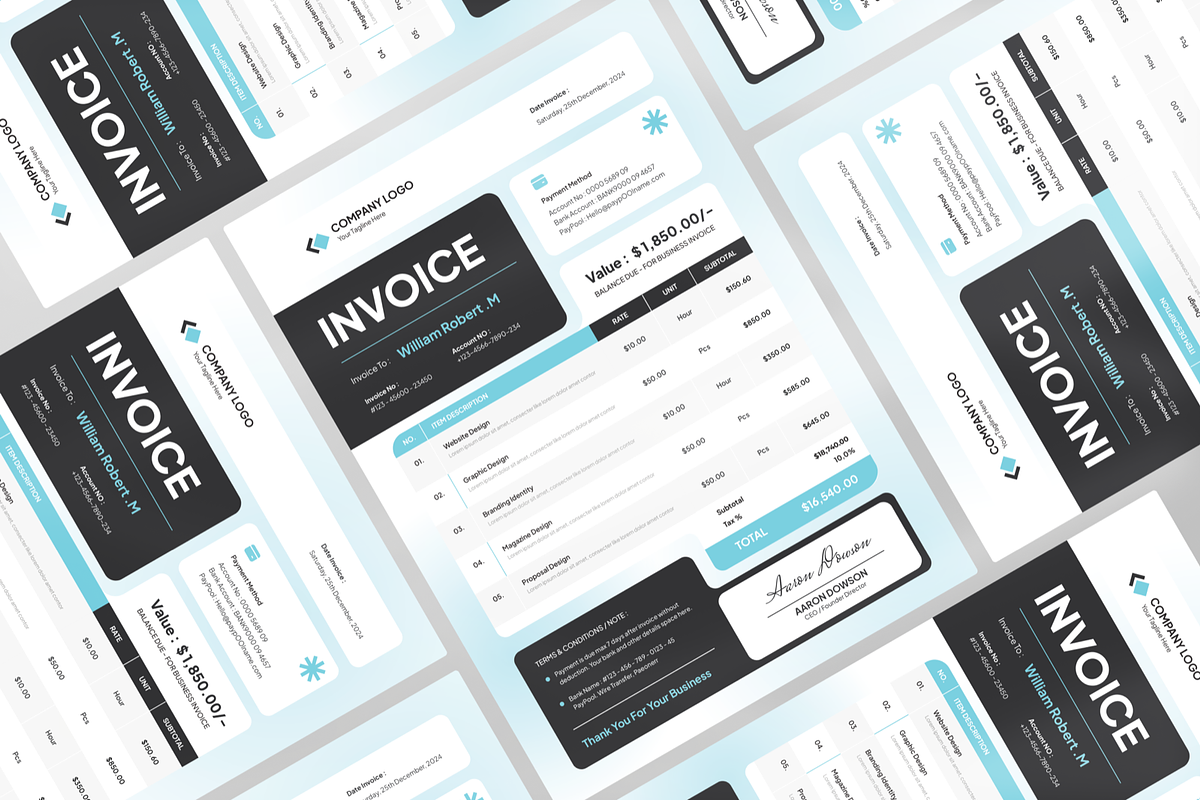 Larza Graphic Design Invoice, a Print Template by Annora Studio (Photo 3 of 5)