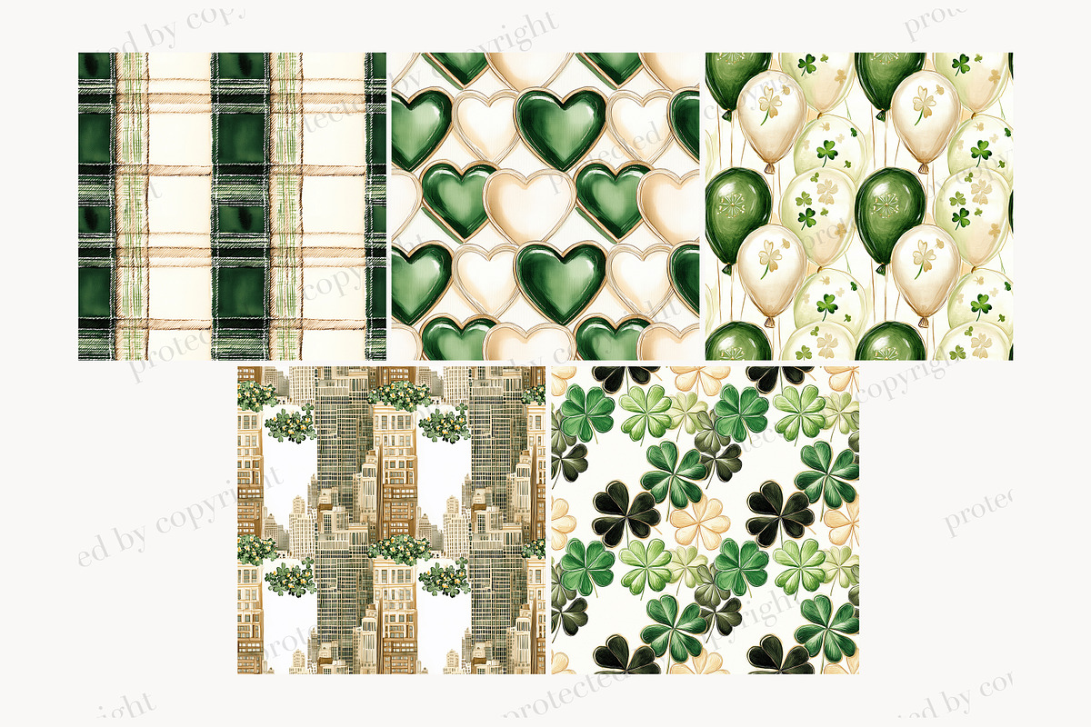 St Patricks Day Digital Paper, a Pattern Graphic by GlamArtZhanna (Photo 4 of 4)
