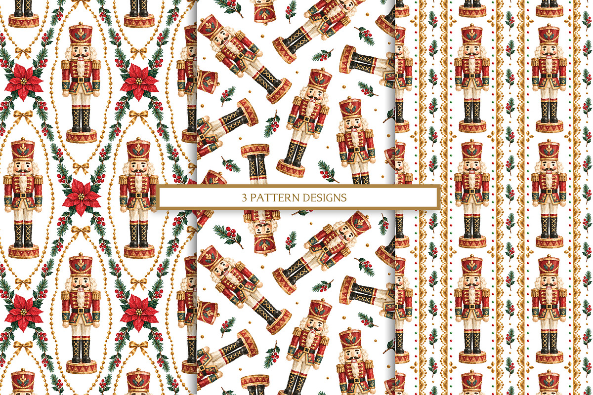 Vintage Christmas Painted Patterns 2, a Pattern Graphic by Euonia Meraki (Photo 2 of 6)