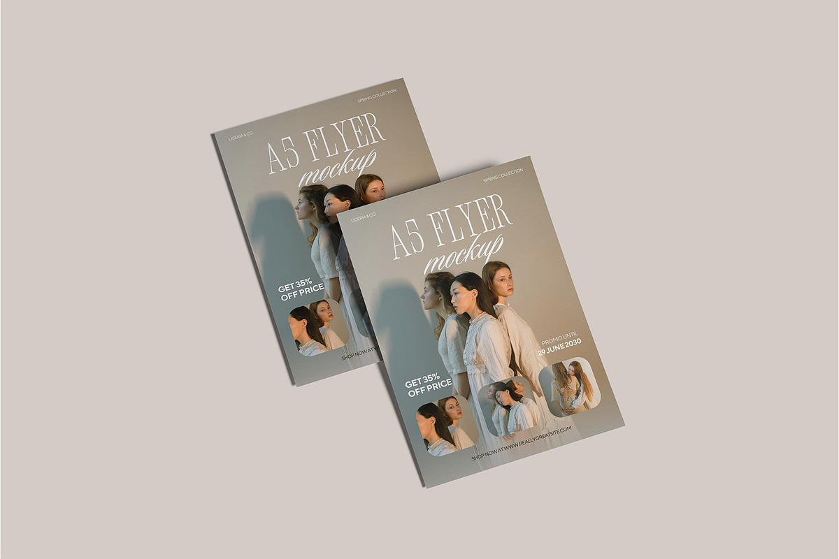 A5 Flyer Mockup, an Advertising Mockup by Bangdastudio (Photo 4 of 8)