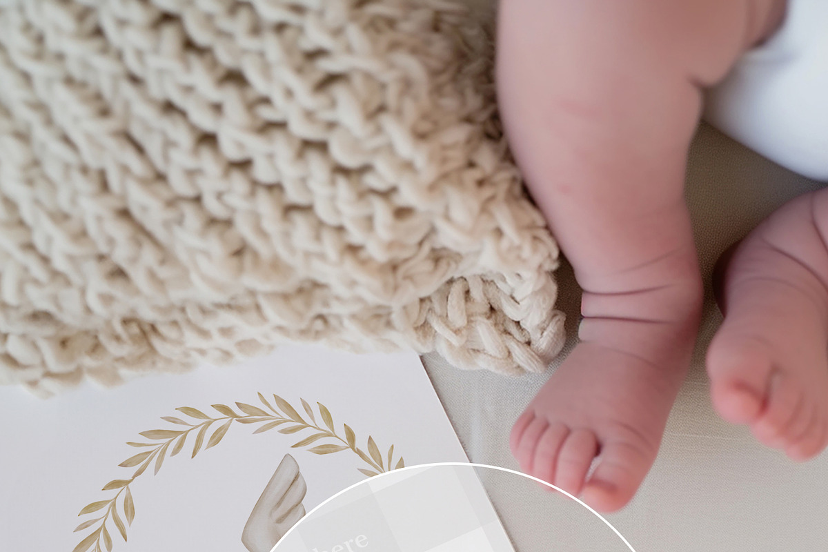 Baby Milestone Card Mockup, a Household Mockup by NikiArts (Photo 3 of 3)