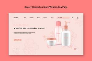 Beauty Cosmetics Store Web Page