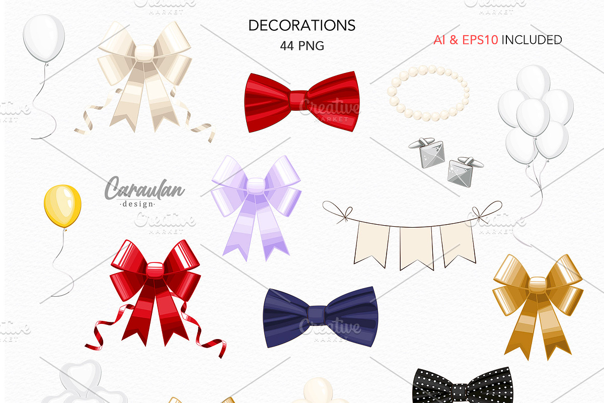 WEDDING DAY CLIPART, a Decorative Illustration by Serghei Caraulan (Photo 6 of 8)