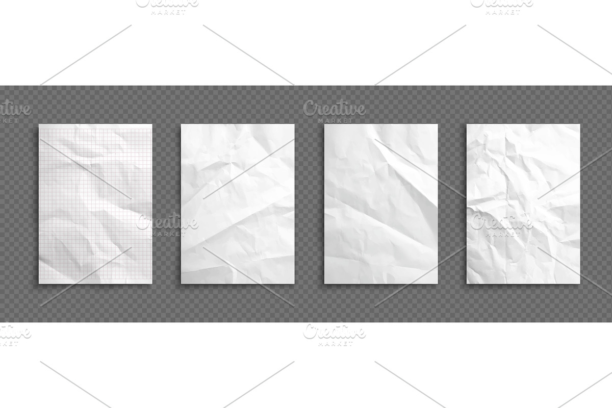 Crumpled paper page sheets, an Object Illustration by Buch&Bee