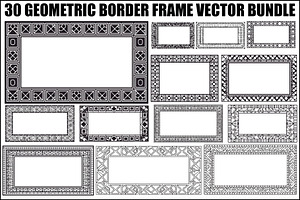 Geometric Border Frame Bundle, an Illustration by Designer_Momina