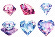 Luxury Diamond ClipArt, an Illustration by Watercolor design (Thumbnail 3 of 12)