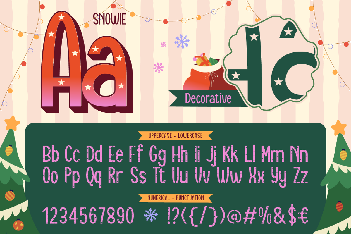 Snowie - Playful Christmas Display, a Sans Serif Font by Artisan Themes (Photo 6 of 12)