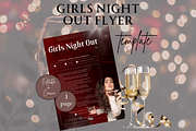 GIRLS NIGHT OUT FLYER TEMPLATE, a Flyer Template by Daring Digies (Thumbnail 1 of 3)