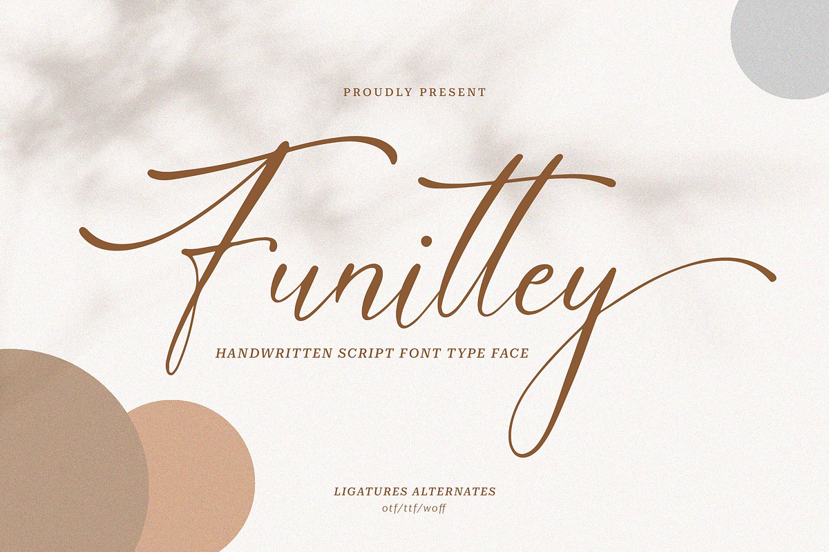 Funittey – Classy Script, a Script Font by gracetype_studio (Photo 1 of 13)