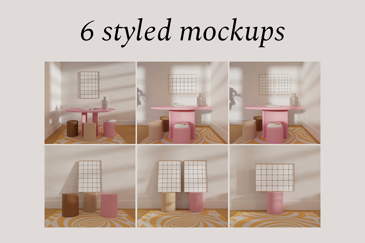 Modern Frame Mockup Bundle CECIL, a Print Template by Bonumo (Photo 3 of 11)