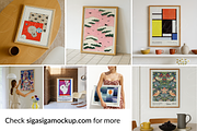Mid-Century Style Posters Mockups 6, a Product Mockup by SigaSigaMockup (Thumbnail 4 of 4)