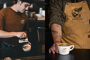 Deer Coffee Moose Logo Vector, a Branding & Logo Template by Atlantis X Nurman Arbai